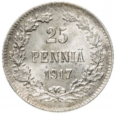купить 25 пенни (pennia) 1917 S гербовый орёл без корон