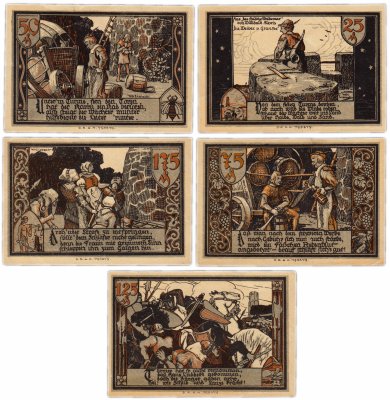 купить Германия (Бранденбург: Гранзе) набор из 5 нотгельдов 1921