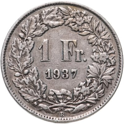 купить Швейцария 1 франк (franc) 1937