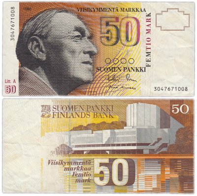купить Финляндия 50 марок 1986 (Pick 118)