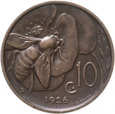 купить Италия 10 чентезимо (centesimi) 1926