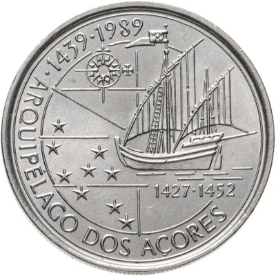 купить Португалия 100 эскудо (escudos) 1989 "Золотой век открытий - Открытие Азорских островов"