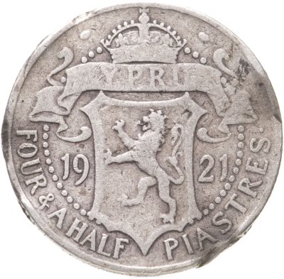 купить Кипр 4 1/2 пиастров (piastres) 1921