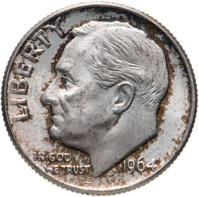 купить США 10 центов (дайм, one dime) 1964 "Silver Roosevelt Dime"
