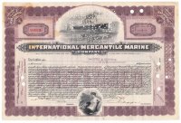купить Акция США INTERNATIONAL MERCANTILE MARINE ( ТИТАНИК) " Гашение представителями банка "JP Morgan"" 1922 г.