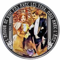 Купить Нигер 1000 франков CFA 2012 Proof "Муха Флирт" в футляре, с сертификатом