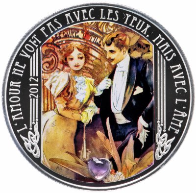 купить Нигер 1000 франков CFA 2012 Proof "Муха Флирт" в футляре, с сертификатом