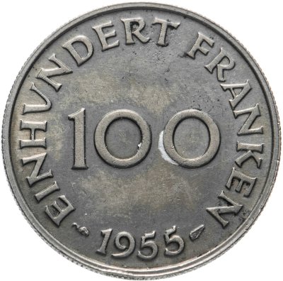 купить Саар 100 франков (francs) 1955