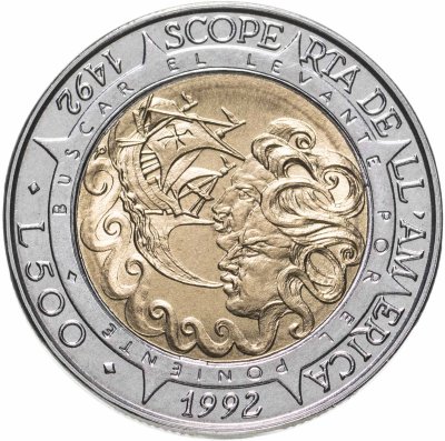 купить Сан-Марино 500 лир 1992 "Открытие Америки"