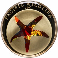 купить Палау 5 долларов 2007 "Морские обитатели: Морская звезда"