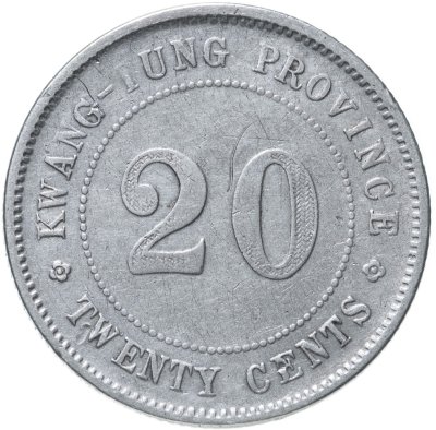 купить Китайская республика, провинция Квантунг 20 центов (20 cents) 1921