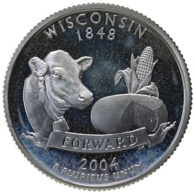 купить США 25 центов (квотер, 1/4 доллара, quarter dollar) 2004 "Висконсин (Wisconsin)"