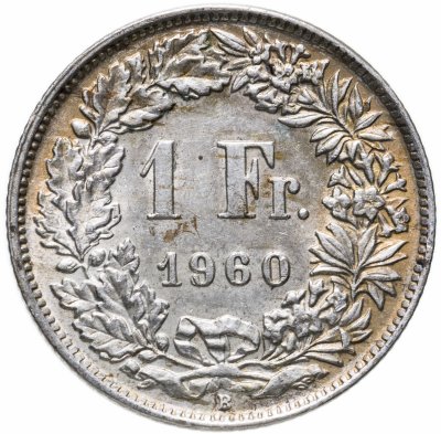 купить Швейцария 1 франк (franc) 1960