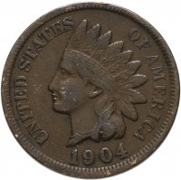 Купить США 1 цент (cent) 1904 Indian Head Cent