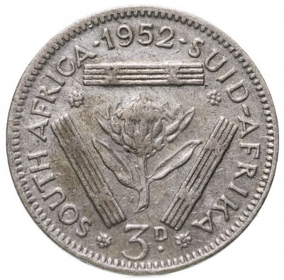 купить ЮАР 3 пенса 1952 Георг VI