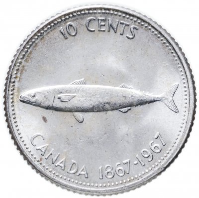купить Канада 10 центов (cents) 1967 "100 лет Конфедерации"