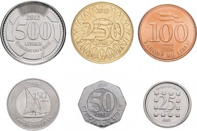 купить Ливан набор монет 1996-2012 (6 штук)