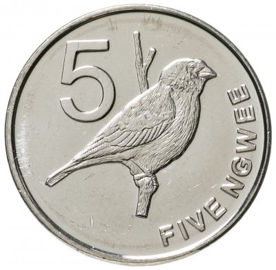 купить Замбия 5 нгве (ngwee) 2012 (Вдовушка Кодрингтона) Vidua codringtoni