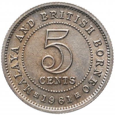 купить Малайя и Британское Борнео 5 центов (cents) 1953-1961, случайная дата