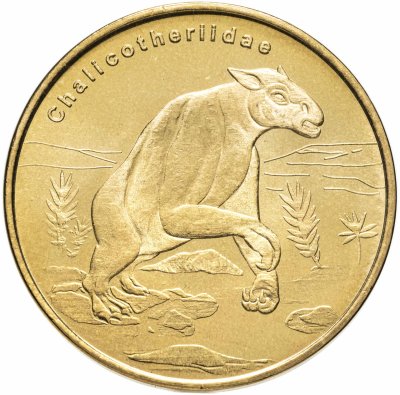 купить Остров Биоко (Гвинея) - 5 долларов 2021 серия "Доисторические Животные" Халикотерий