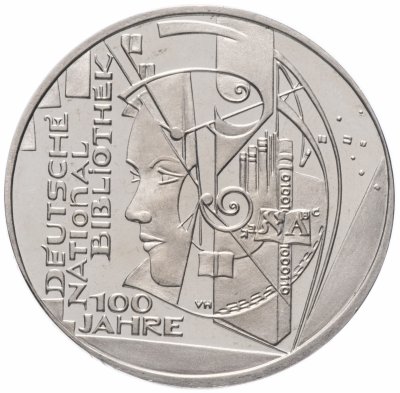 купить Германия 10 евро (euro) 2012 "100 лет немецкой национальной библиотеке"