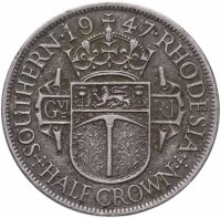 Купить Южная Родезия 1/2 кроны (crown) 1947 Георг VI