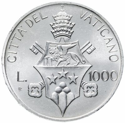купить Ватикан 1000 лир (lire) 1978