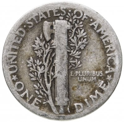 купить США 10 центов (дайм, one dime) 1928 Mercury Dime Без отметки монетного двора