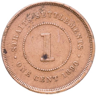 купить Стрейтс Сетлментс 1 цент (cent) 1890