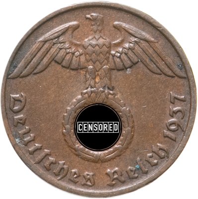 купить Германия (Третий Рейх) 1 рейхспфенниг (reichspfennig) 1937 F