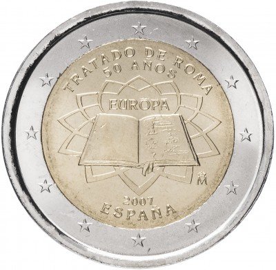 купить Испания 2 евро 2007 "50 лет Римскому договору"