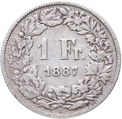 купить Швейцария 1 франк 1887