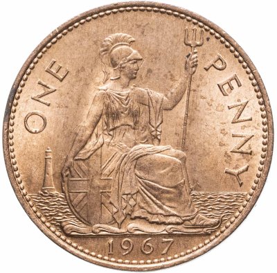 купить Великобритания 1 пенни (penny) 1967