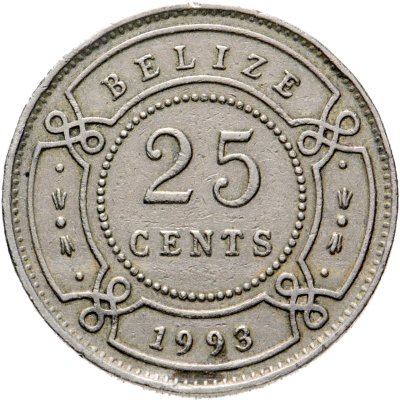 купить Белиз 25 центов (cents) 1993