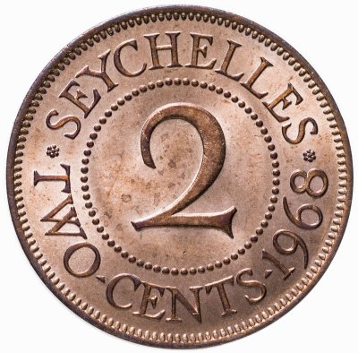 купить Сейшелы 2 цента (cents) 1968