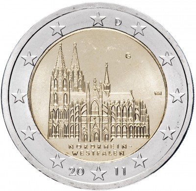 купить Германия 2 евро 2011 G "Федеральные земли Германии: Северный Рейн - Вестфалия"