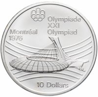 купить Канада 10 долларов (dollars) 1976 "XXI летние Олимпийские Игры, Монреаль 1976: Олимпийский стадион"