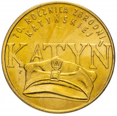 купить Польша 2 злотых 2010 "70 лет Катынскому расстрелу (70. rocznica zbrodni katyńskiej)"