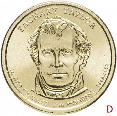 купить США 1 доллар 2009 P "12-ый Президент США - Закари Тейлор"
