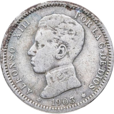 купить Испания 1 песета (peseta) 1903
