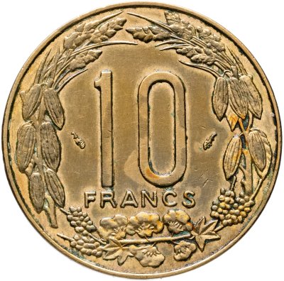 купить Центральная Африка (BEAC) 10 франков (francs) 1981