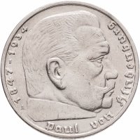 купить Германия 5 рейхсмарок (reichsmark) 1936 Гинденбург Третий рейх, без свастики