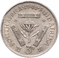 купить ЮАР 3 пенса 1941 Георг VI