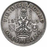 купить Великобритания 1 шиллинг (shilling) 1945 Шотландский шиллинг - лев, сидящий на короне