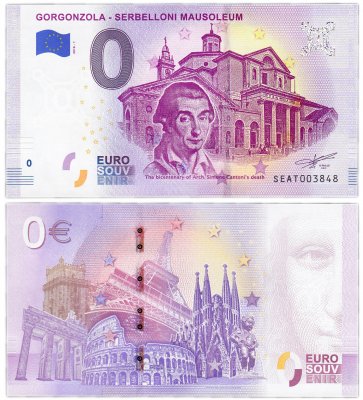 купить 0 евро (euro) «Горгонзола — мавзолей Сербеллони» 2018 1-серия (NEW)