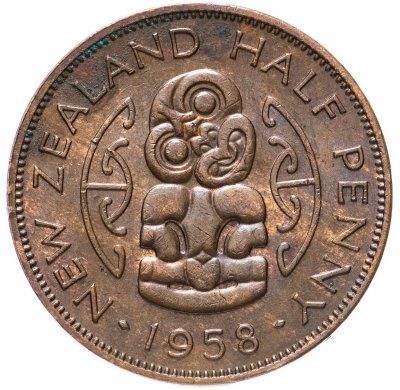 купить Новая Зеландия 1/2 пенни (penny) 1958
