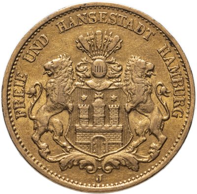 купить Германская империя (Гамбург) 20 марок (mark) 1899