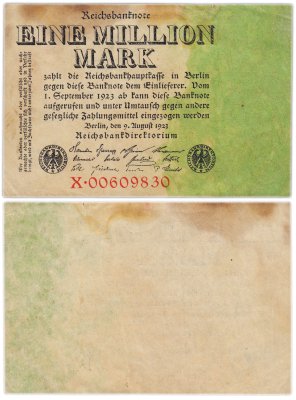 купить Германия 1000000 марок 1923 года(Pick 101)