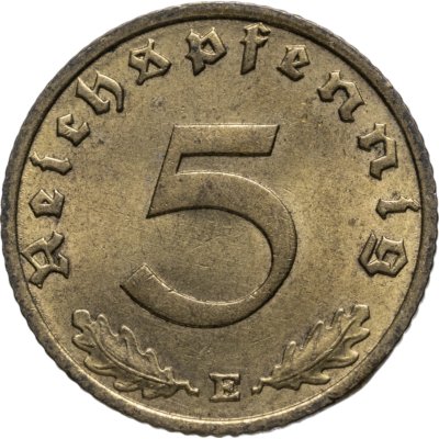 купить Германия (Третий Рейх) 5 рейхспфеннигов 1937 "Е"
