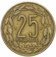 Купить Центральная Африка (BEAC) 25 франков (francs) 1988